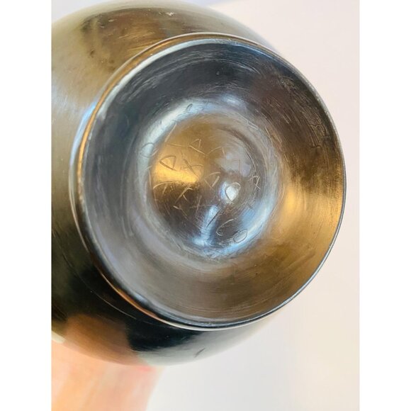 Vintage Lama Oaxaca Mexico Black Clay Pitcher Mexican Art Pottery Signed Pottery - Picture 4 of 9